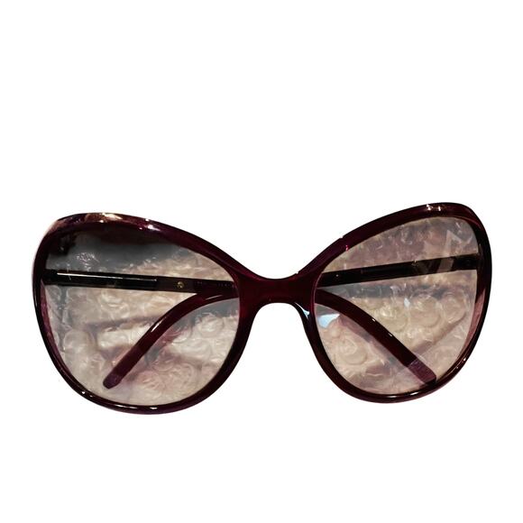 Burberry Butterfly Oversized Burgundy Sunglasses with Case - Made in Italy - Picture 1 of 6